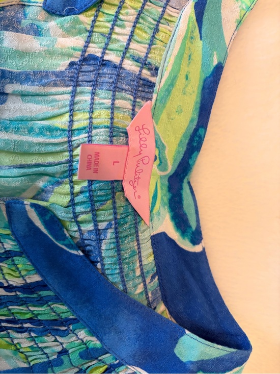 Lilly Pulitzer Tops - Lilly Pulitzer Blue & Green Printed Girls One-Piece